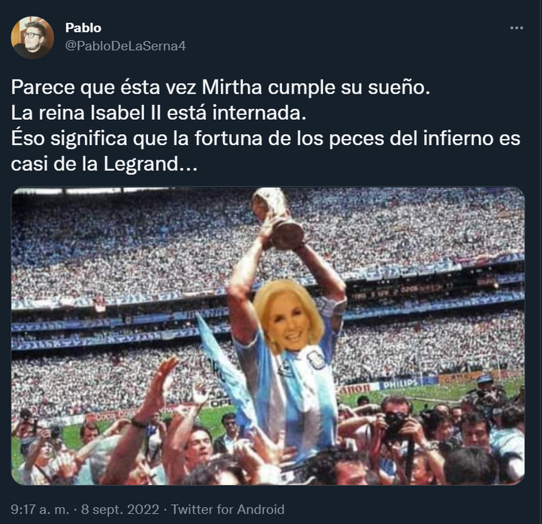 Mirtha Legrand es tendencia por el crítico estado de salud de la Reina