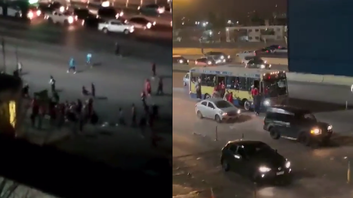 Video Feroz Enfrentamiento Entre Hinchas De River Y Racing En La Autopista