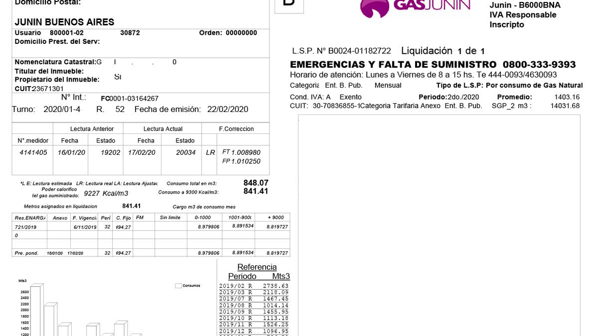 Cómo pagar una factura vencida de Gas Junín