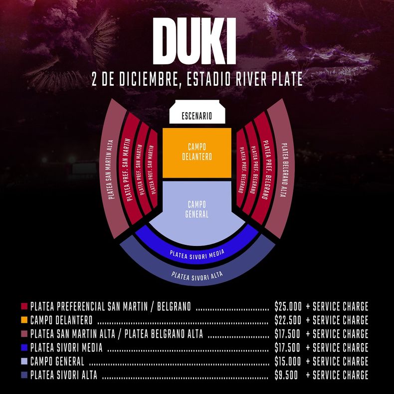 Duki en River Plate cuánto costarán las entradas para su recital en el