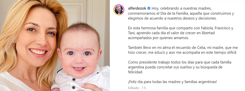 El saludo de Alberto Fernández por el Día de la Madre