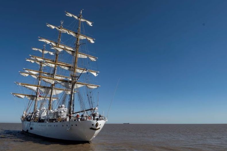 La Fragata Libertad llegó al Puerto de Buenos Aires después de más de