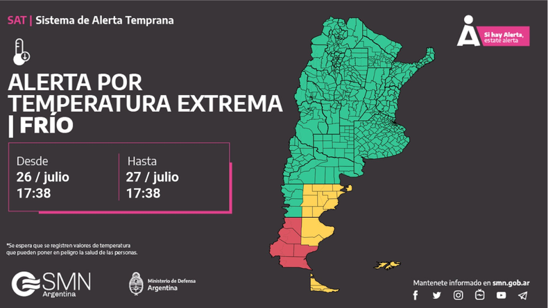 Continúa la ola polar alerta meteorológica por frío extremo en 17