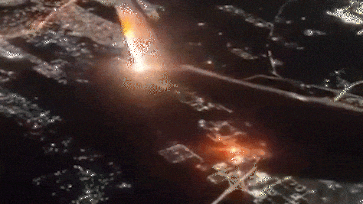 Así se observó desde el aire. Así se observó desde el aire.