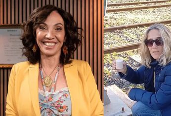 El ritual de la mujer que se acercó al lugar del accidente en el que murió Ernestina Pais.&nbsp;