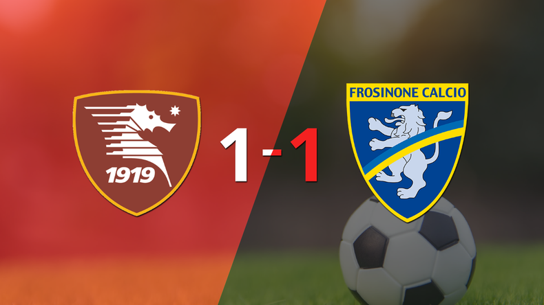 Empate a uno entre Salernitana y Frosinone