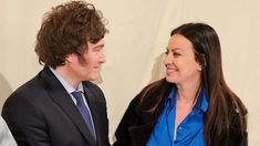 Javier Milei y la ministra de Capital Humano, Sandra Pettovello.