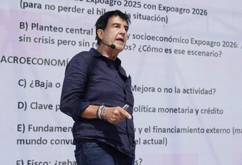 El economista de 69 años disertó en Expoagro 2026, en San Nicolás.