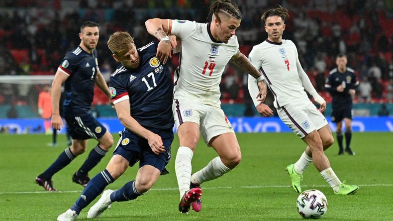 Escocia vs. Inglaterra en la Eurocopa 2021.