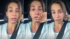 Cinthia Fernández sufrió un accidente dentro de su auto. Cinthia Fernández sufrió un accidente dentro de su auto.