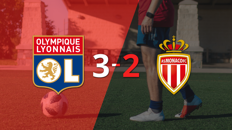 Mónaco cayó ante Olympique Lyon con todo y el doblete de Wissam Ben Yedder