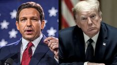 Ron DeSantis y Donald Trump. Ron DeSantis y Donald Trump.