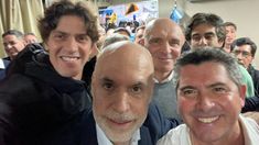 Lousteau junto a Larreta, Espert y Orrego.