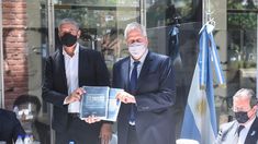 El ministro de Educación, Jaime Perczyk, junto al el secretario de Derechos Humanos, Horacio Pietragalla Corti.
