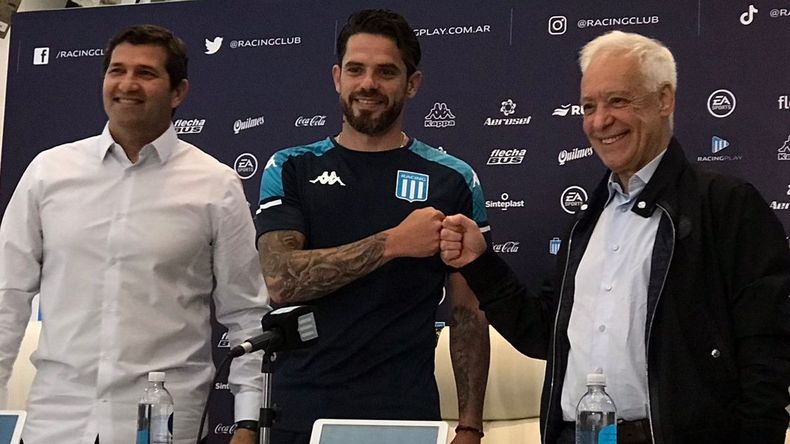 Gago junto a Rubén Capria y Víctor Blanco.