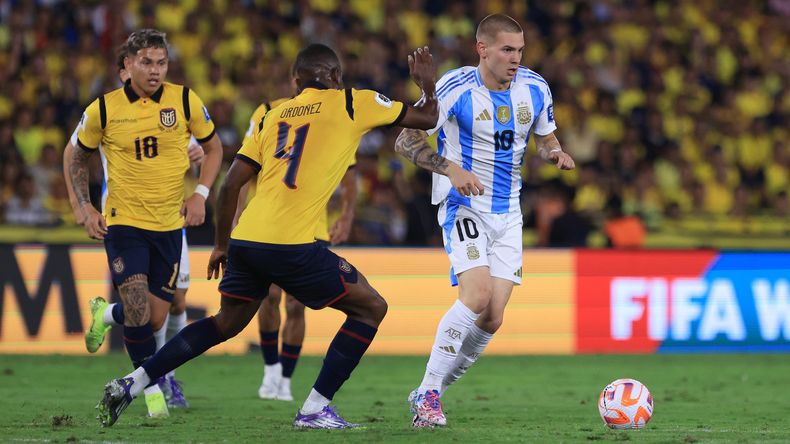Mastantuono ya debutó por Eliminatorias Sudamericanas en la Selección.