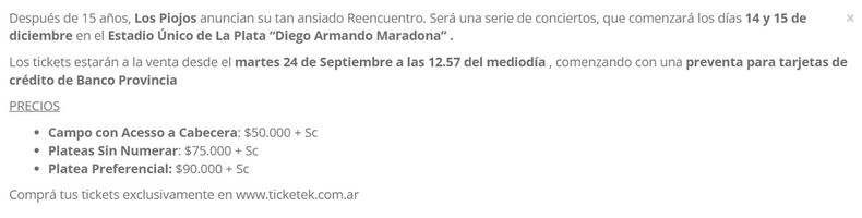 Así es el mensaje de la plataforma a la espera de que se habilite el apartado.