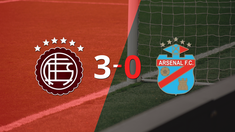 tranquila victoria de lanus por 3 a 0 frente a arsenal