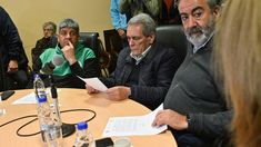 Pablo Moyano, Carlos Acuña y Héctor Daer, integrantes del triunvirato de la CGT.