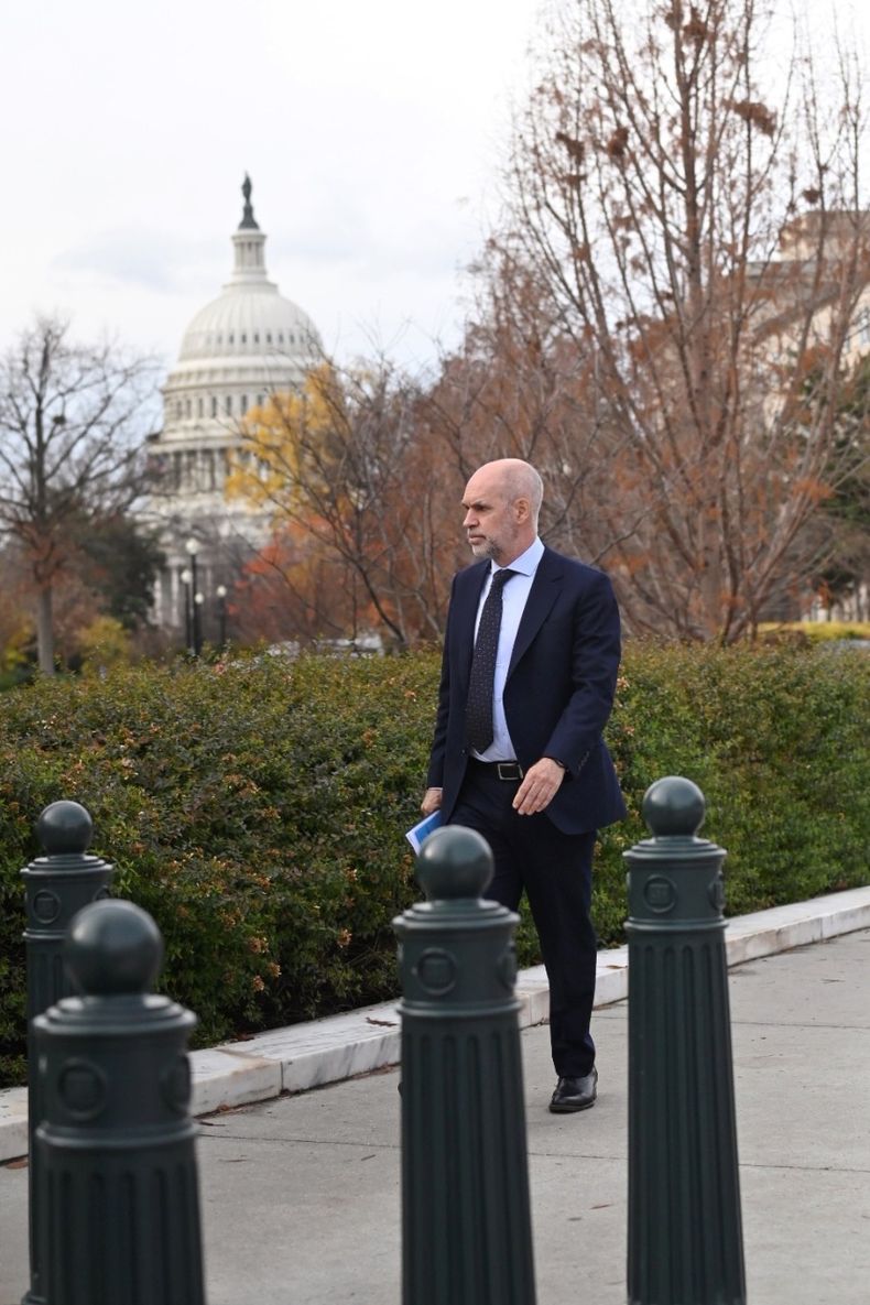 Horacio Rodríguez Larreta durante su gira en Washington DC.