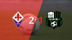 fiorentina consiguio una victoria en casa por 2 a 1 ante sassuolo