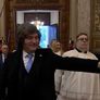 Milei llegó acompañado de su Gabinete a la Catedral. Milei llegó acompañado de su Gabinete a la Catedral.
