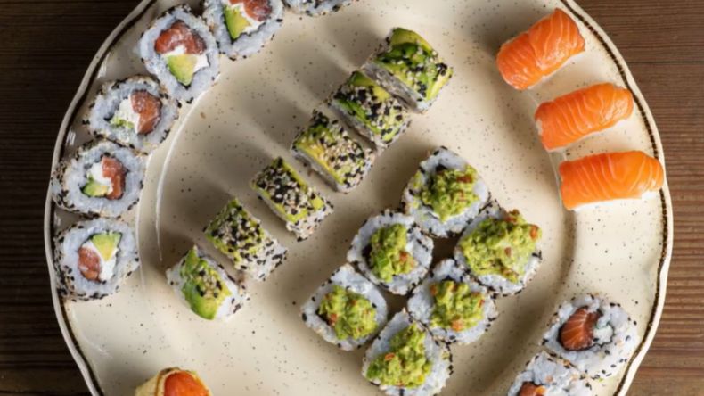 Sensaciones de Oriente Sushi, un restaurante muy popular en la Ciudad.