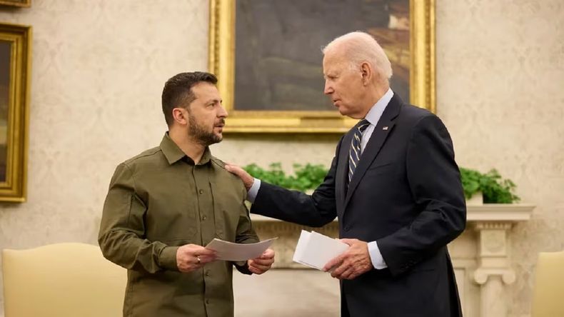 Joe Biden y Volodimir Zelensky durante la última reunión que mantuvieron en la Casa Blanca.
