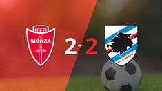 con dos goles de manolo gabbiadini, sampdoria igualo ante monza