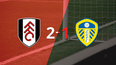fulham logro una victoria de local por 2 a 1 frente a leeds united