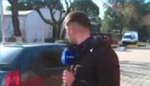 El momento en que Gastón Edul fue amenazado desde un auto en el predio de Independiente.