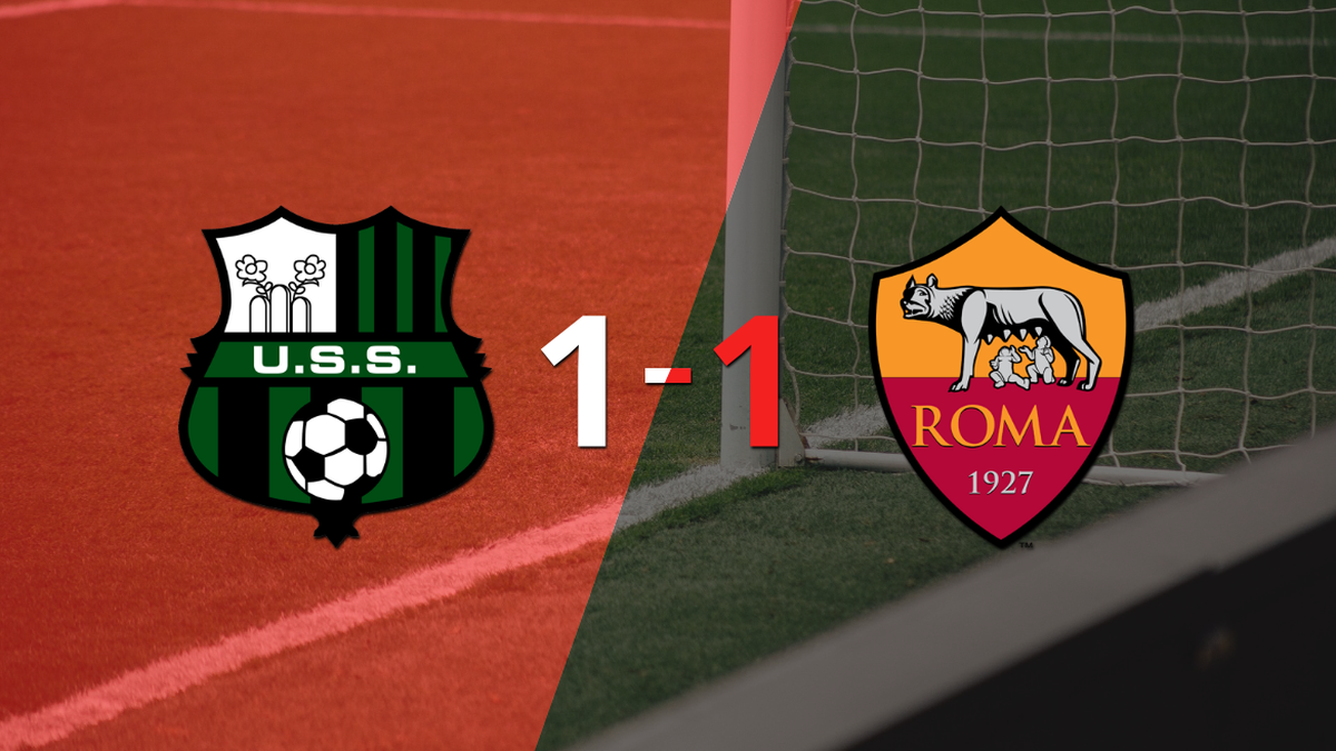 Sassuolo logró sacar el empate de local frente a Roma