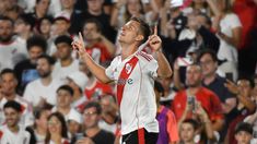 Giuliano Galoppo grita su primer tanto con la camiseta de River. Giuliano Galoppo grita su primer tanto con la camiseta de River.