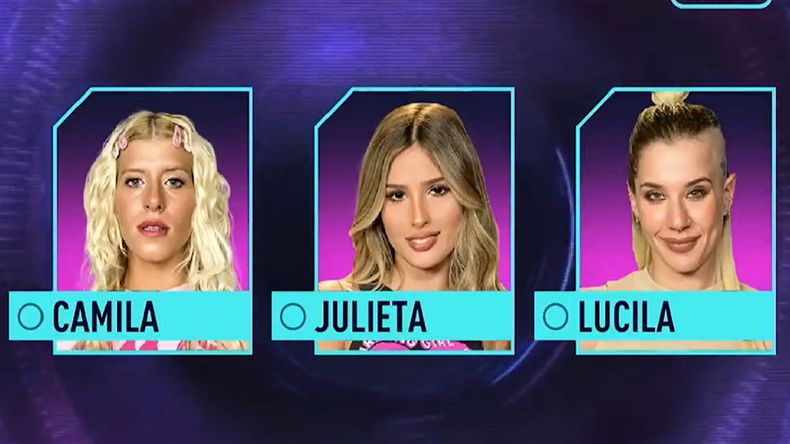 Camila, Julieta y Lucila son las 3 nominadas de Gran Hermano para la 18va eliminación.