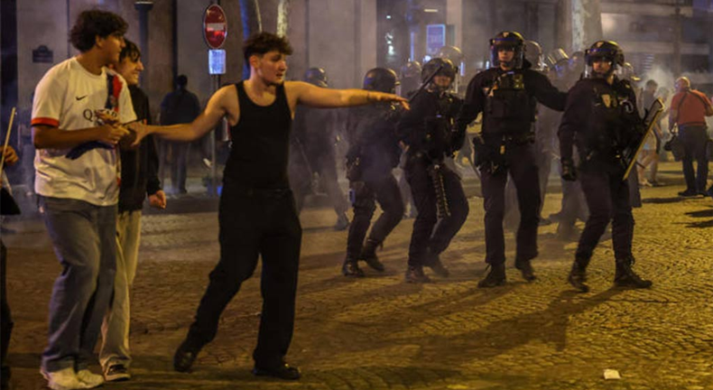 La Policía francesa detuvo a más de 500 personas en los disturbios en París tras la coronación de PSG en la Champions League.