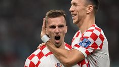 Mislav Orsic celebra el segundo gol de Croacia