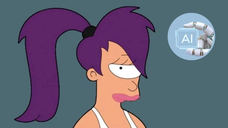La inteligencia artificial tomó a uno de los personajes más icónicos de Futurama y lo transformó en una imagen sorprendente. &nbsp;