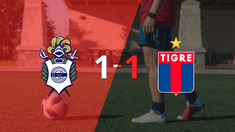 gimnasia y tigre se reparten los puntos y empatan 1-1