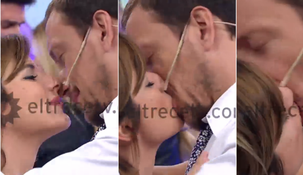 Gimena Accardi sorprendió a Nicolás Vázquez en vivo y se encendieron: Me chapaste con...