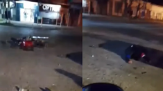 El motociclista terminó en la calle con fracturas en la parte inferior de su cuerpo. El motociclista terminó en la calle con fracturas en la parte inferior de su cuerpo.