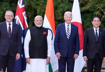 Biden junto al primer ministro japonés, Fumio Kishida; el primer ministro indio, Narendra Modi; y el primer ministro australiano, Anthony Albanese, en Delaware.