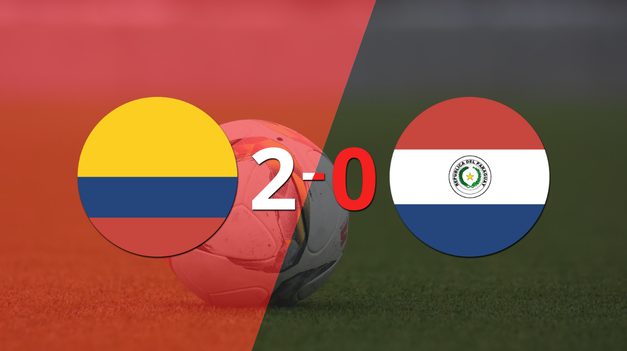 Colombia le ganó con claridad a Paraguay por 2 a 0