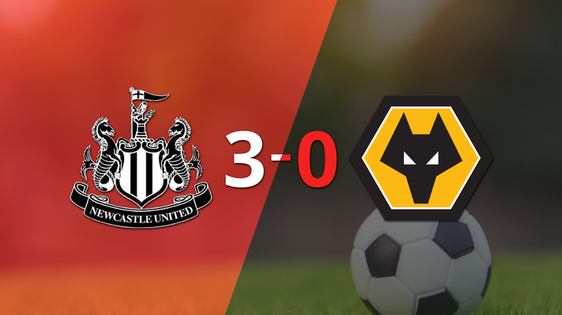 Wolverhampton fue superado fácilmente y cayó 3-0 contra Newcastle United