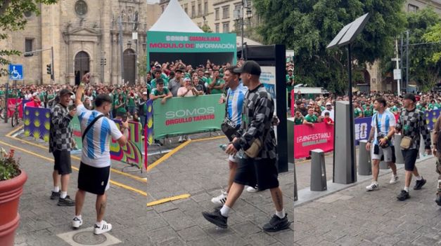 El hincha argentino pasó por el Fan Fest en Guadalajara y recibió insultos de los mexicanos.
