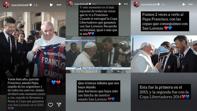 La despedida de Tinelli al papa Francisco. La despedida de Tinelli al papa Francisco.