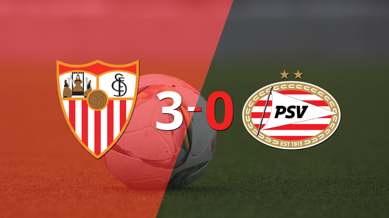 Sevilla goleó y está a un paso de la clasificación
