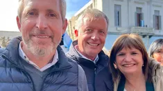 Rogelio Frigerio, Emilio Monzó y Patricia Bullrich en una recorrida de campaña en Entre Ríos. Rogelio Frigerio, Emilio Monzó y Patricia Bullrich en una recorrida de campaña en Entre Ríos.