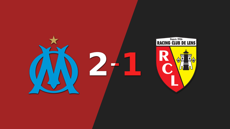 Olympique de Marsella sacó los 3 puntos en casa al vencer 2-1 a Lens