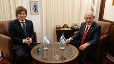 Javier Milei y el primer ministro de Israel, Benjamin Netanyahu. Javier Milei y el primer ministro de Israel, Benjamin Netanyahu.