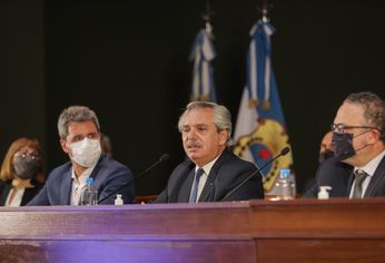 Alberto Fernández en la provincia de San Juan.